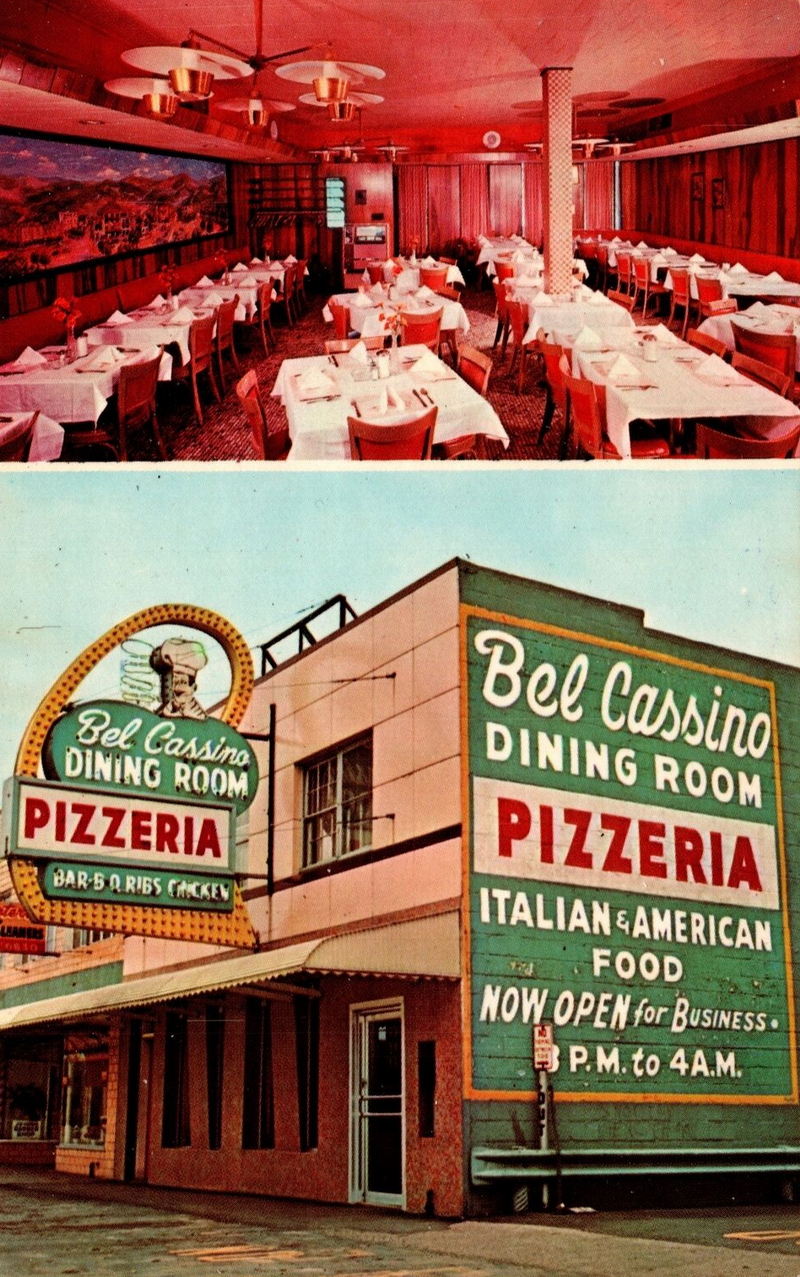 Bel Cassino Dining Room - Vintage Postcard